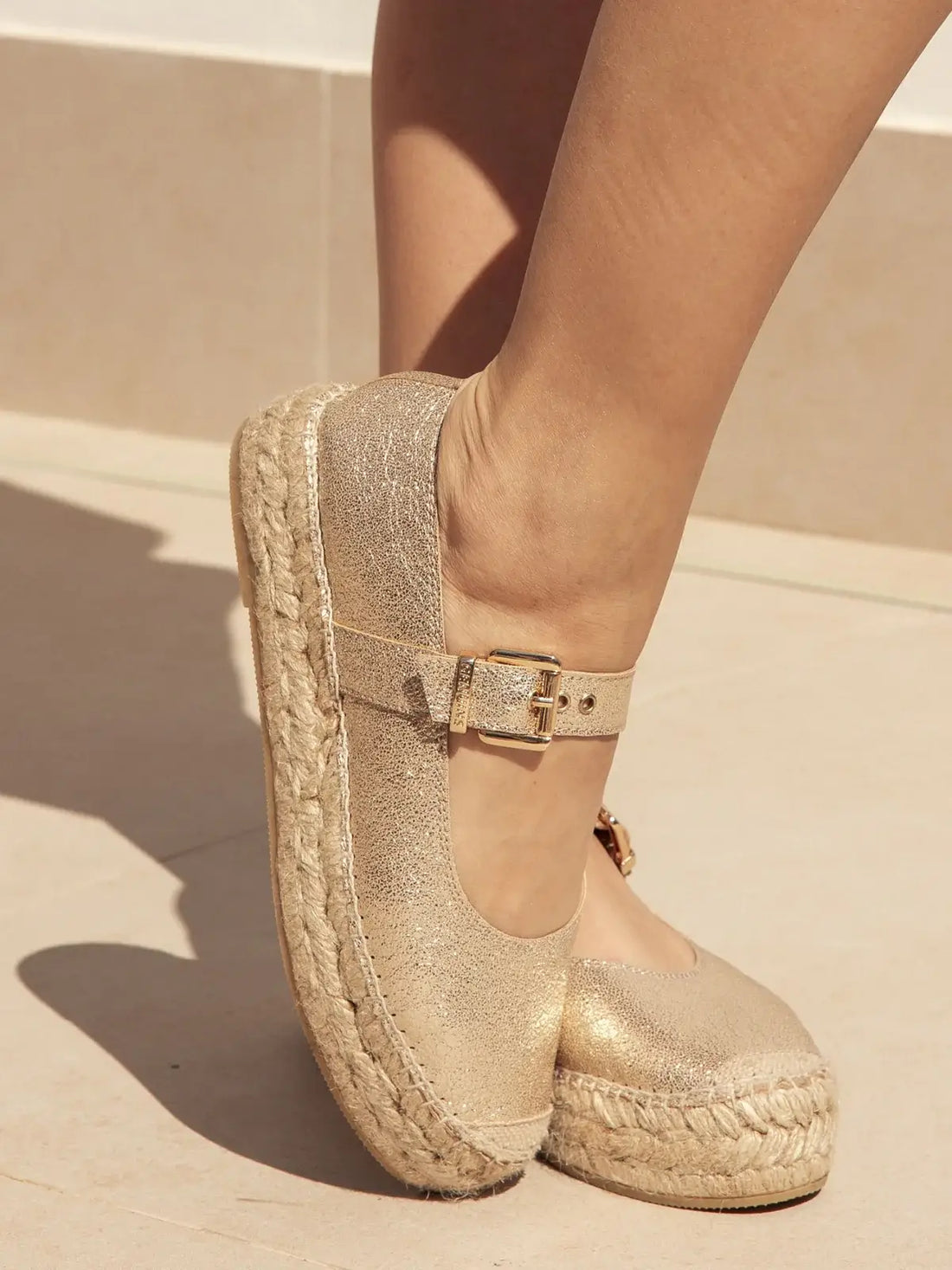 Marza Light Gold Espadrille